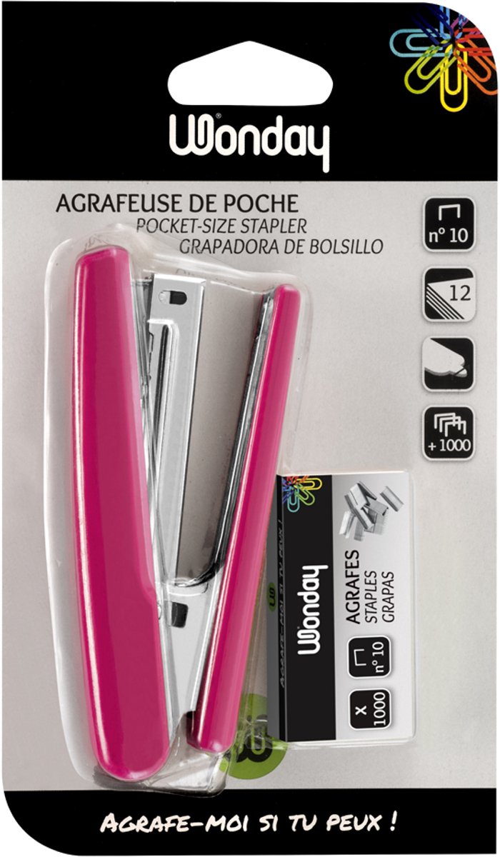 Wonday nietmachine, nietcapaciteit: 12 vel, assorti