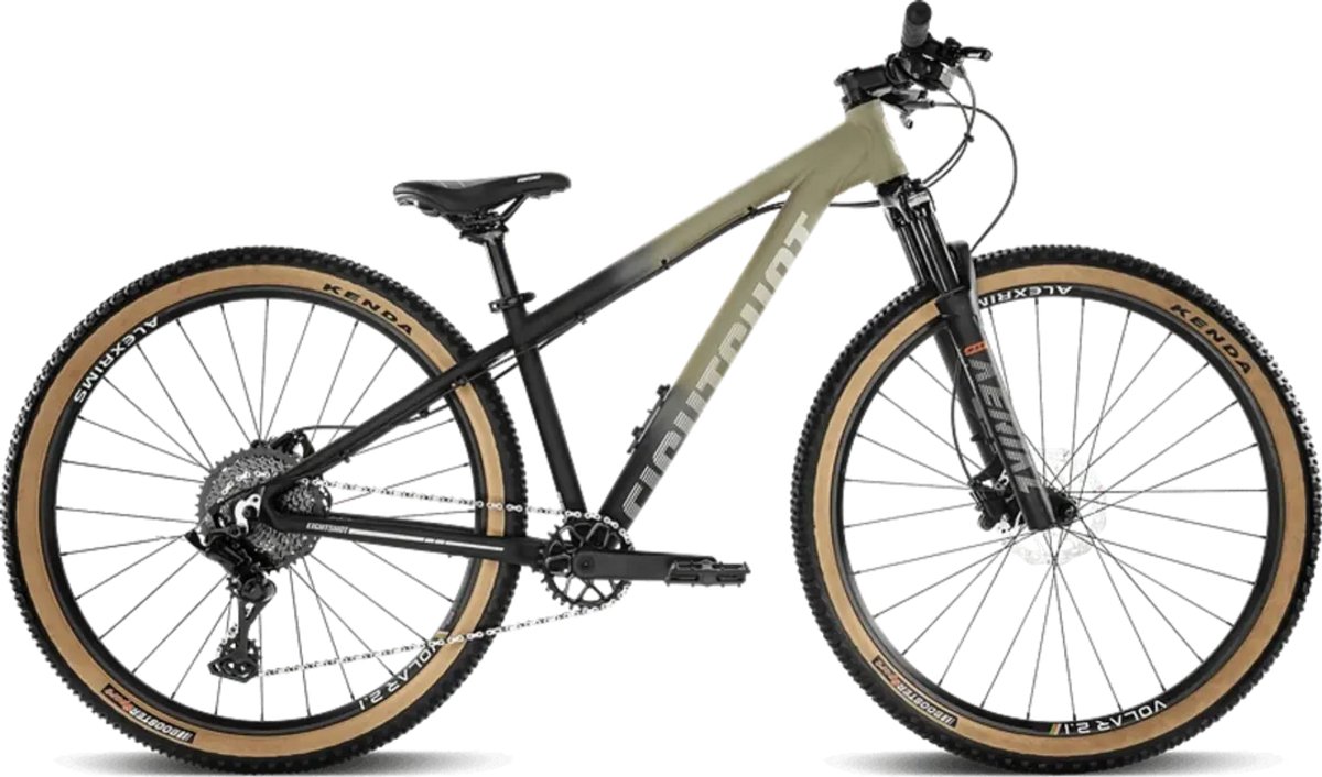 Eightshot X-Coady – Kinder Mountainbike – 10 versnellingen – 27,5 inch – Zwart‑zand – vanaf 10 jaar