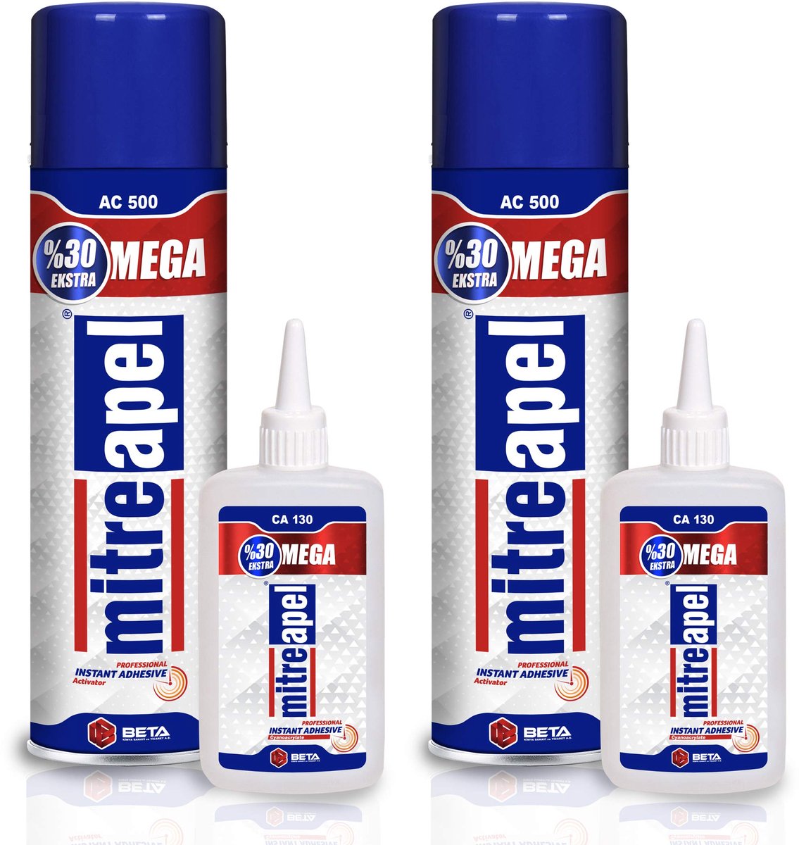 Mitreapel Secondelijm met Activator – 500 ml – 2 stuks – Superlijm – Sterke Secondelijm – Snelle en Betrouwbare Reparaties in Seconden - Twee-componentenlijm - Super Glue Instant Adhesive with Activator