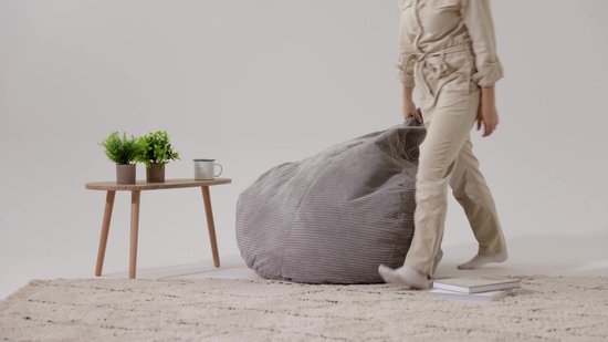 icon Zitzak Dalton - Corduroy Zitzak Volwassenen - Beige | Leen Bakker