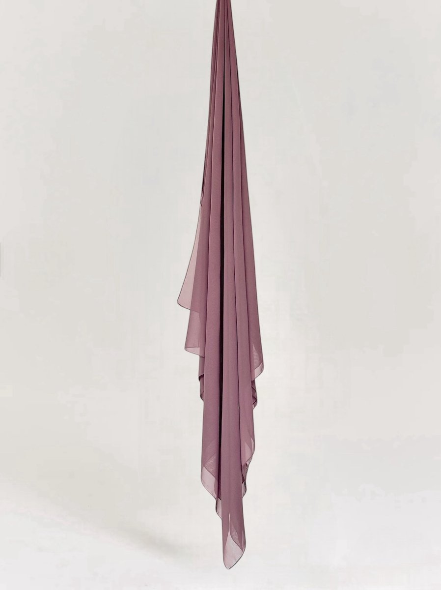 Chiffon Hijaab XXL - Raspberry - Roze - Sjaal - Sjawl - Turban - Chifon - Dames Hoofddoek - Islamitisch Hoofddeksel - 210cm x 110cm