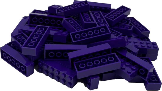 100 Bouwstenen 2x6 | Paars | Compatibel met Lego Classic | Keuze uit vele kleuren | SmallBricks