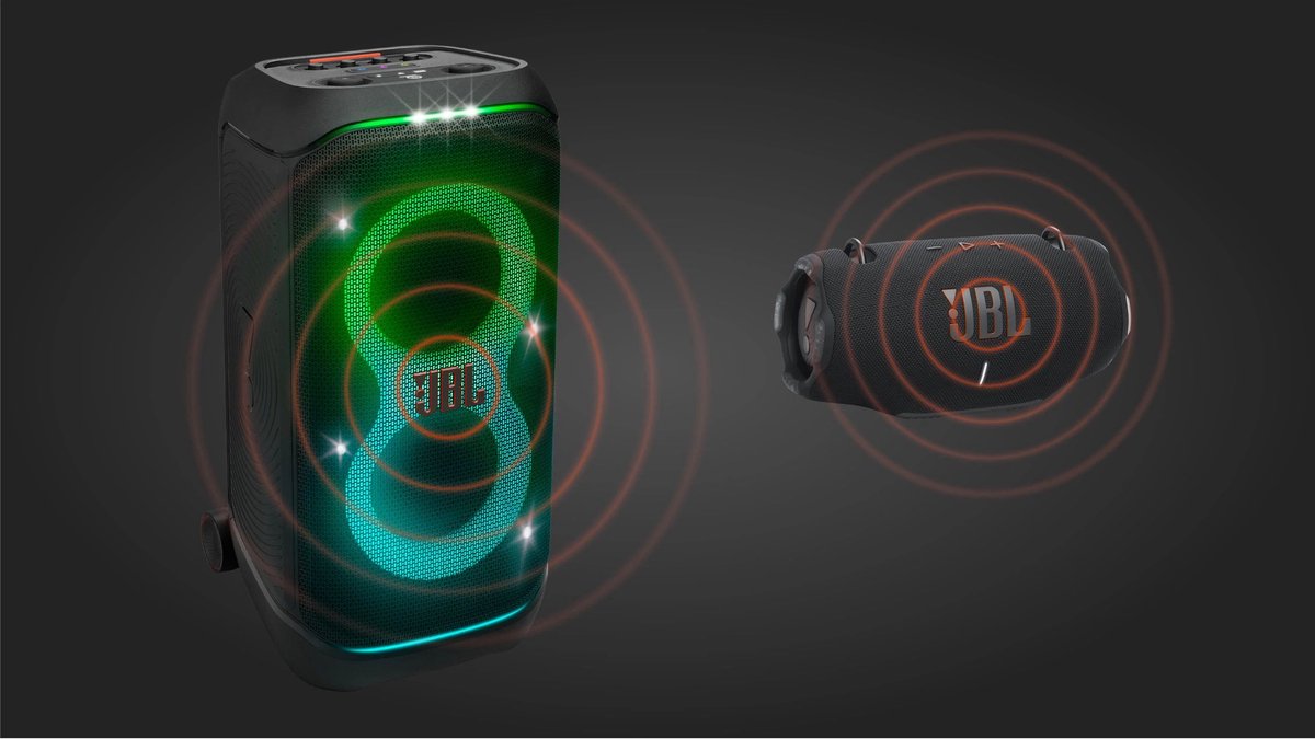 JBL Partybox Stage 320 - Draadloze Bluetooth Party Speaker - Op Wielen - Uitschuifbare Hangreep - LED verlichting - 18 uur - Spatwaterdicht - Zwart – foto 2
