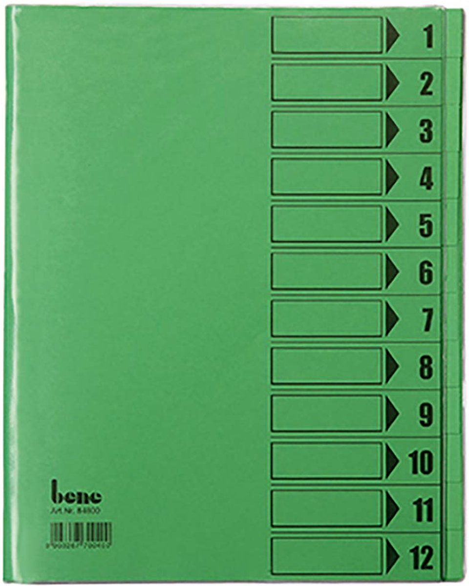Bene 84800GN map met stofomslag, groen