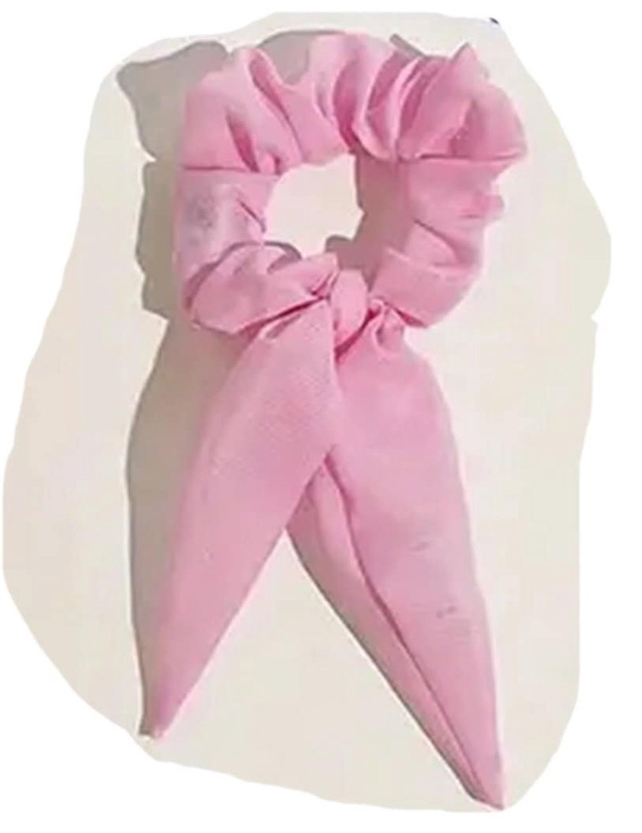 Scrunchie lint in rose met LED lichtjes - Party - feestje