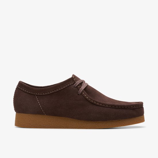 Chaussures à lacets Clarks WallabeeEVO pour homme - Daim - Marron