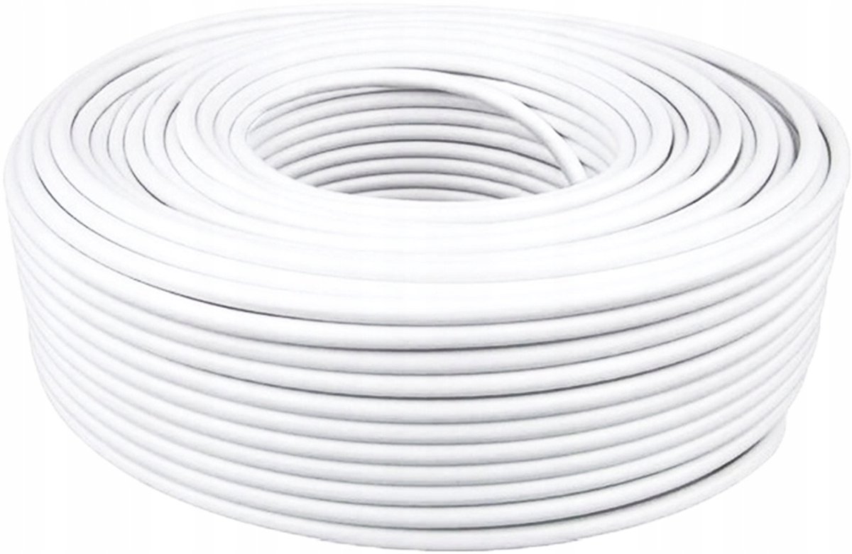 Lamex - RG-6 Televisiekabel - 6.8mm - 25m - Wit