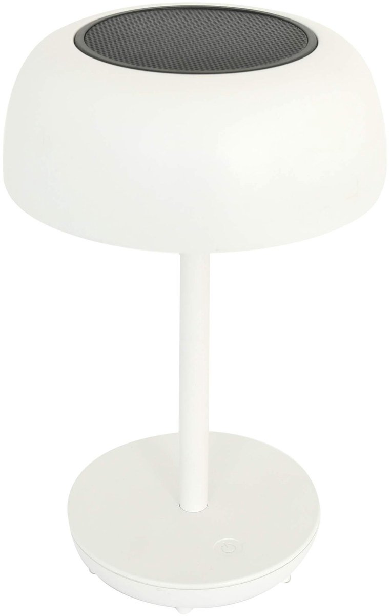 Kynast LED tafellamp Solar & USB lamp 29cm dimbaar mat wit zware uitvoering binnen en buiten terras caravan en camping