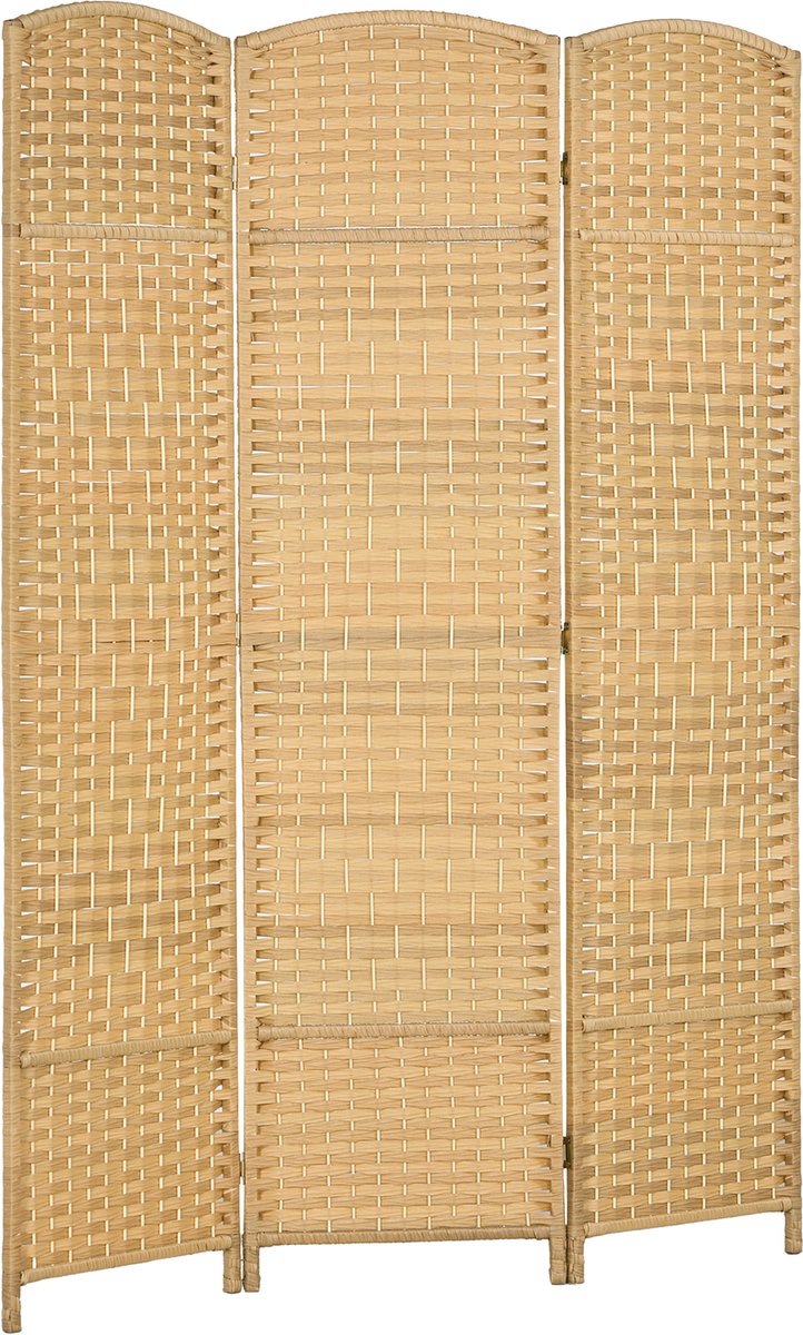 HOMCOM-kamerverdeler-polypropyleen-135x1,7x180cm-natuurlijk hout