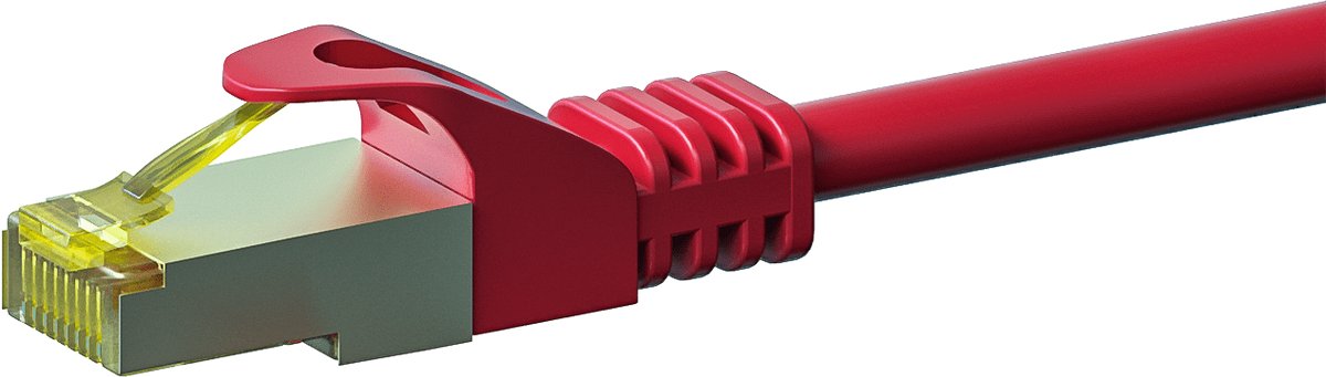 Danicom Cat7 S/FTP (PIMF) patchkabel - 0,25 meter rood - netwerkkabel - internetkabel - UTP kabel - RJ45 - 10000 mbit/s