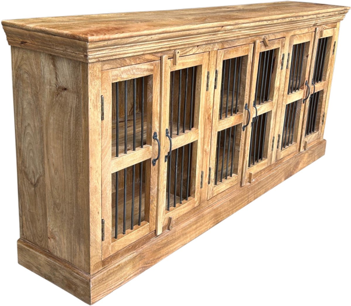 Deco4yourhome® - Dressoir - Spijlen - Blank Hout - 90x200x40cm