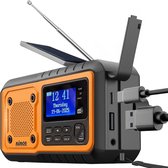 Nince Noodradio DAB+ Altijd Overal Ontvangst - Solar & Opwindbaar - Powerbank - Zaklamp - Noodpakket - USB-C - FM/BT - Voor Noodsituaties & Kamperen