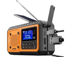 Nince Noodradio DAB+ Altijd Overal Ontvangst - Solar & Opwindbaar - Powerbank - Zaklamp - Noodpakket - USB-C - FM/BT - Voor Noodsituaties & Kamperen