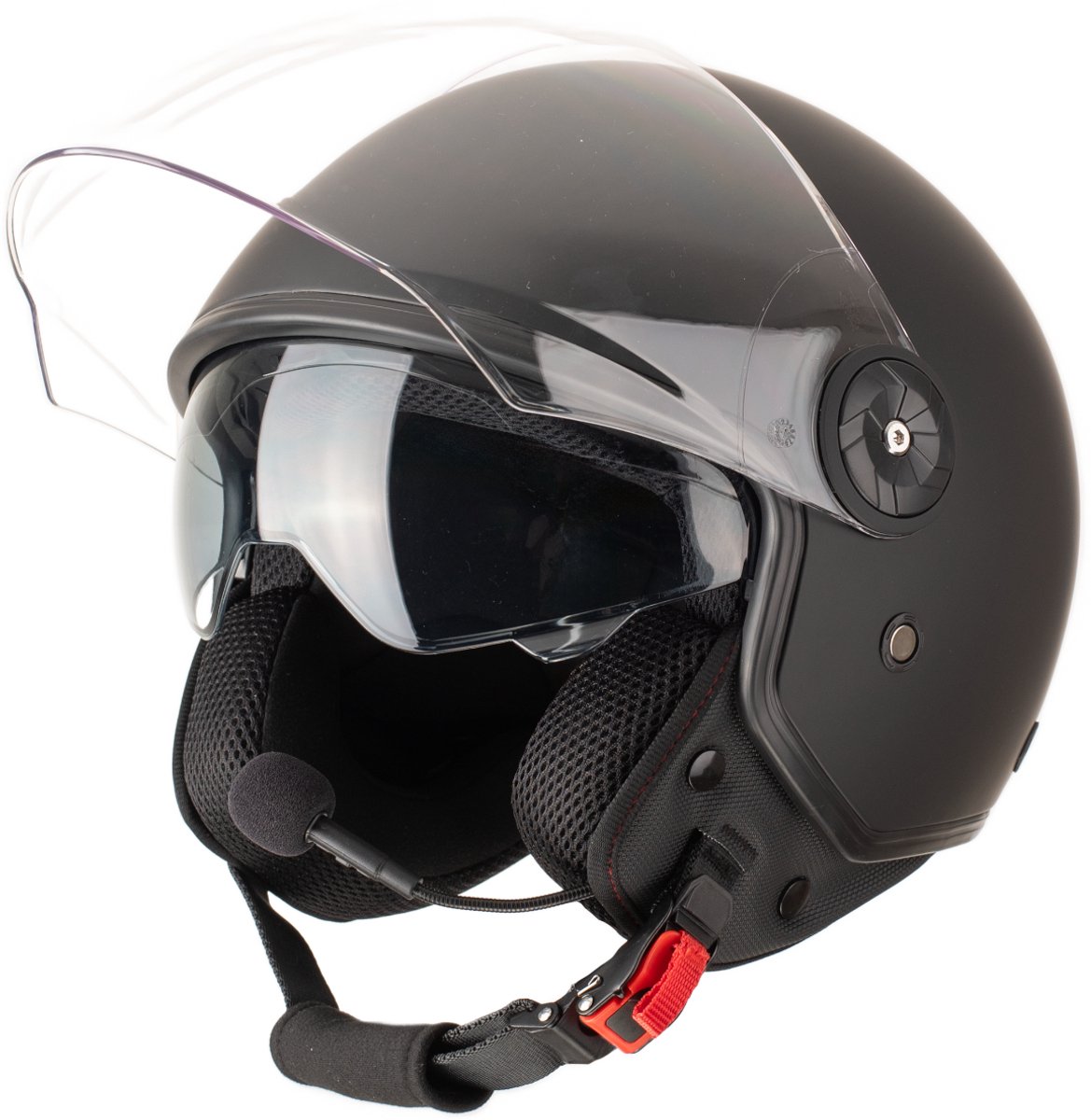 VINZ Paz Bluetooth Scooterhelm / Jethelm / motorhelm - M