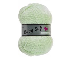 Lammy Yarns - Baby Soft - Kleur 037 mint - 5 bollen dun acrylgaren - haakgaren - breigaren - pendikte 3mm