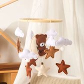 Luxe Baby Mobiel Beertje - Vilt – Absolute Eyecatcher! - Stijlvol Boxmobiel – Vilt Mobiel Babykamer – Babyshower Cadeau Babymobiel – Wieg Mobiel – Perfect als Kraamcadeau