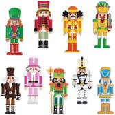 Kerst Patches Notenkraker - 9 Stuks Opstrijkbare Kerstdecoratie Patches Voor Kleding En Accessoires