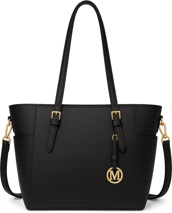 Miss Lulu Dames Schoudertas - Handtas - Laptoptas 13.3" – Zwart (LM1642 BK)