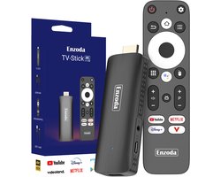 Enzoda Android 12 TV Stick Chromecast 4K Voor TV - Mediastreamer - Streaming box - HDMI - Wifi 6 - Google Stemassistent - Netflix - Videoland