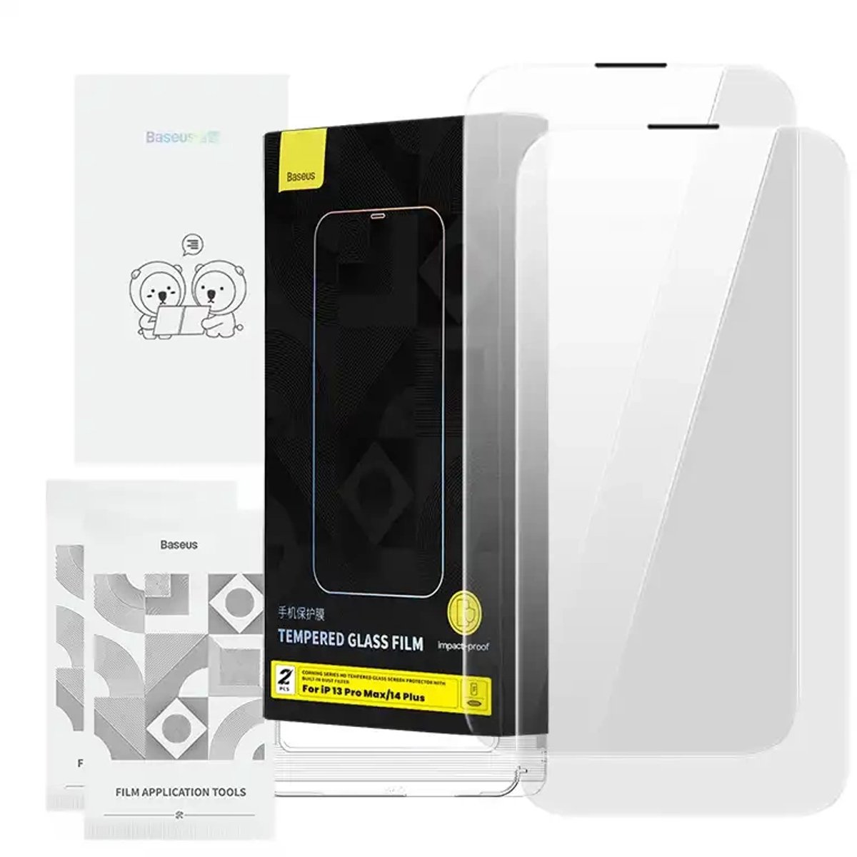 Baseus Gehard Glas Voor Iphone 13 Pro Max 14 Plus Filter Met Corning Bescherming
