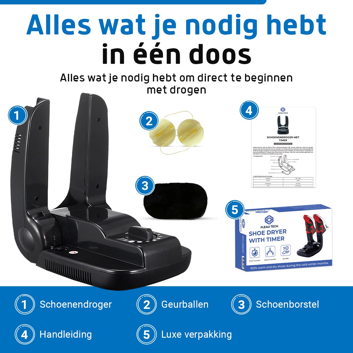 Vulpes Goods Tech - Schoenendroger & Schoenverfrisser met Ozone - Ozone