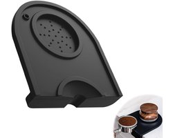 Tamper Mat - Tampingmat - Tampermat Hoek - Tampermat Plat - Tamperhouder - Koffie Tampen Mat - Espresso Mat - Tamper Ondersteuning - Barista-Accessoires - Tamper mat Koffiemat - Siliconen - Antislip - Zwart - Portafilteraccessoire Voor Keukenbar Café