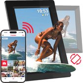 Bol.com Digitale Fotolijst met WiFi - Frameo App - Touchscreen - Foto's en Video's - Fotokader 10.1 Inch HD - Digitaal Fotolijst... aanbieding