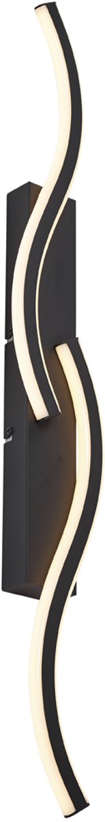 QAZQA bummy - Design LED Wandlamp voor binnen - 2 lichts - D 5 cm - Zwart - Woonkamer | Slaapkamer | Keuken