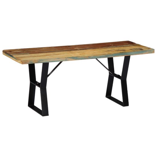 vidaXL Bankje 110 cm massief gerecycled hout