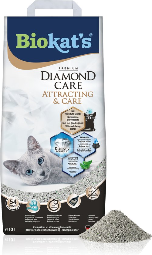 Biokat‘s Diamond Care Attracting & Care 10 L - Kattenbakvulling - Klontvormend