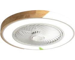 Nivard Plafondventilator - Met Verlichting - Plafond Ventilator - Met Lamp - Plafonniere Met Ventilator - Met Licht - Wit