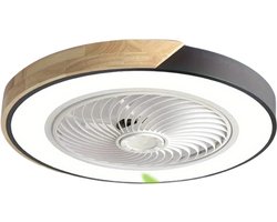 Livano Plafondventilator - Met Verlichting - Plafond Ventilator - Met Lamp - Plafonniere Met Ventilator - Met Licht - Zwart