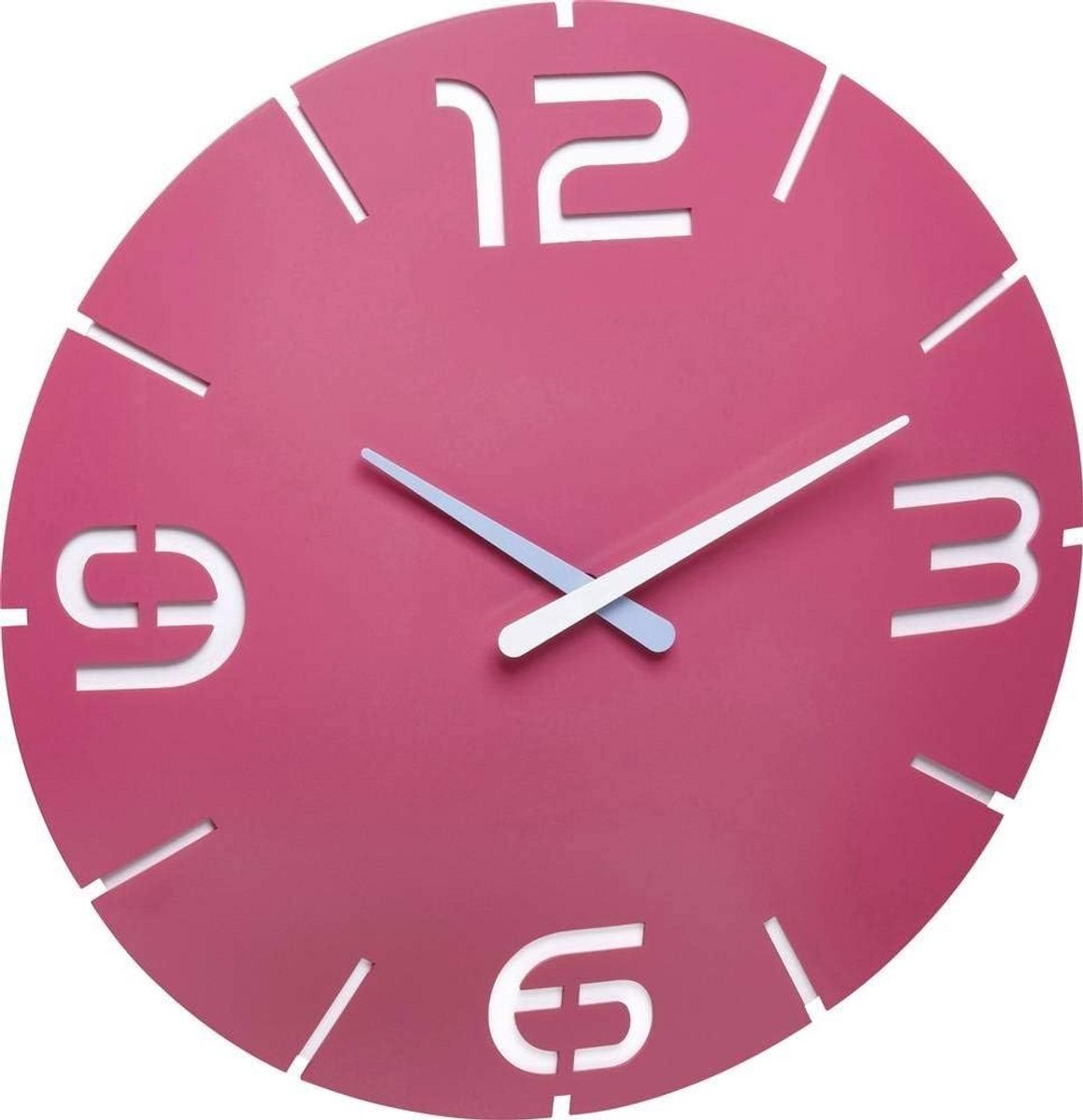Analoge wandklok met kwartsuurwerk en kleurcontrast - 35 cm diameter