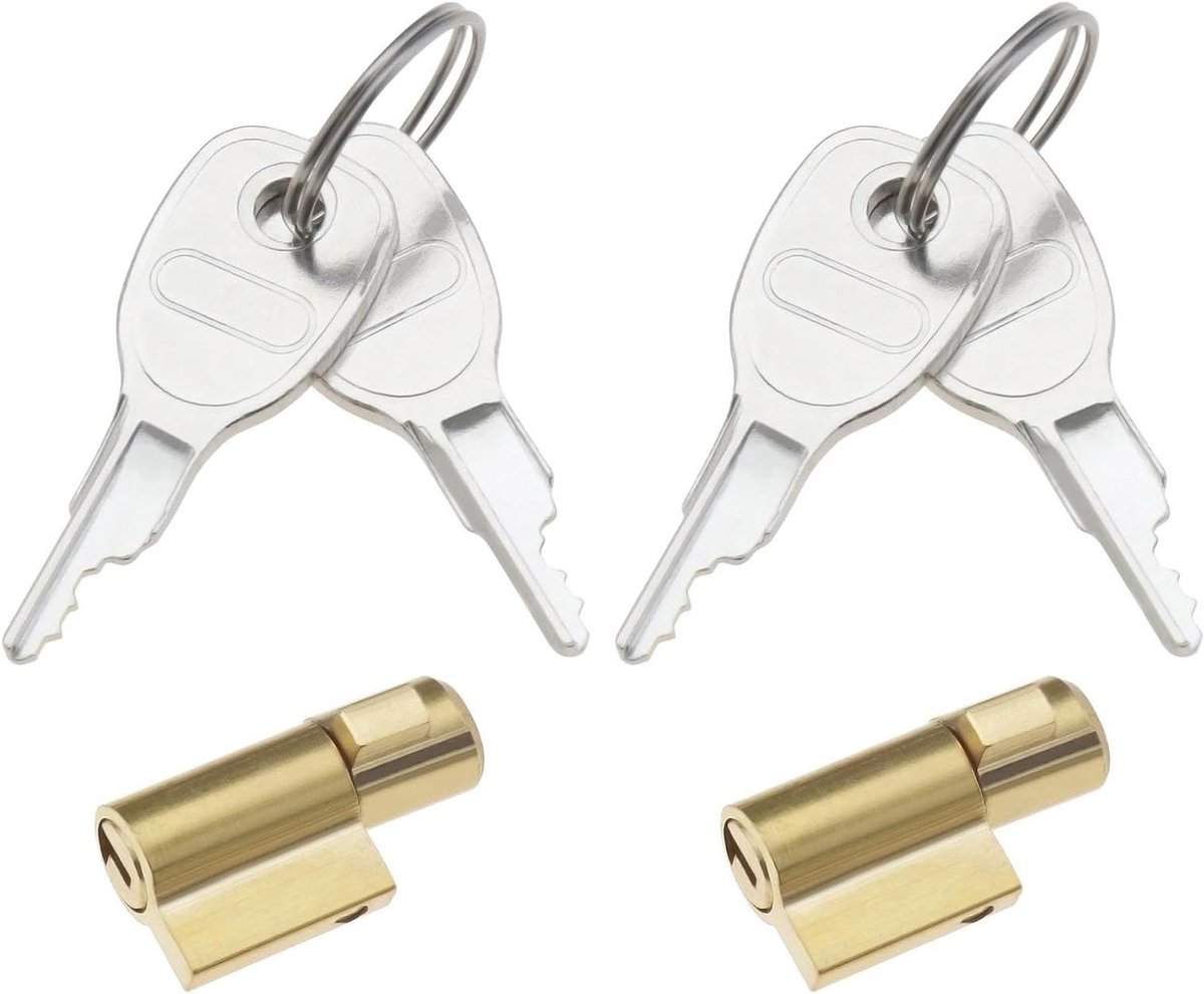 Allecto Plus - Trailer Hitch Koppelingsslot (2 stuks) met 4 Sleutels voor Erde, Daxara en Maypole Trailers