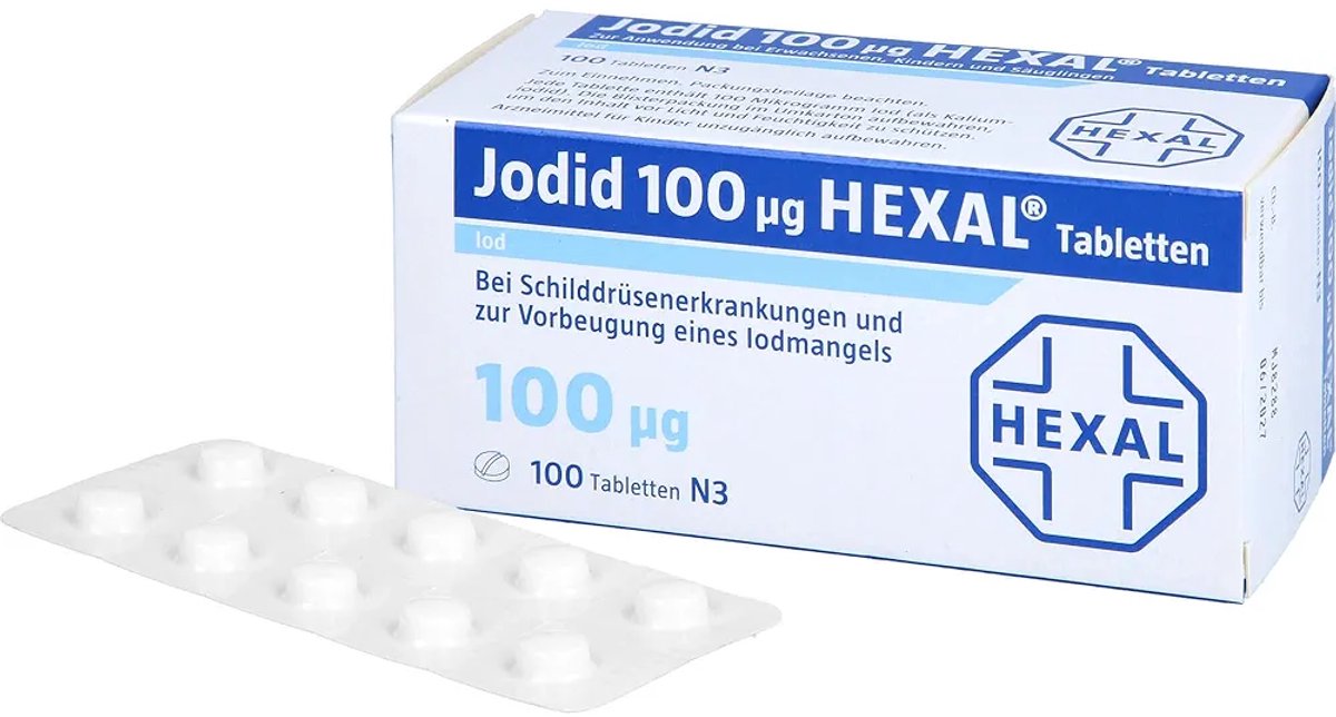 Goedkoopste Jodid hexal tabletten 100 St | Jodium | Voordeelpak van 100 jodium tabletten | Jodium tablet | Jodium pillen |