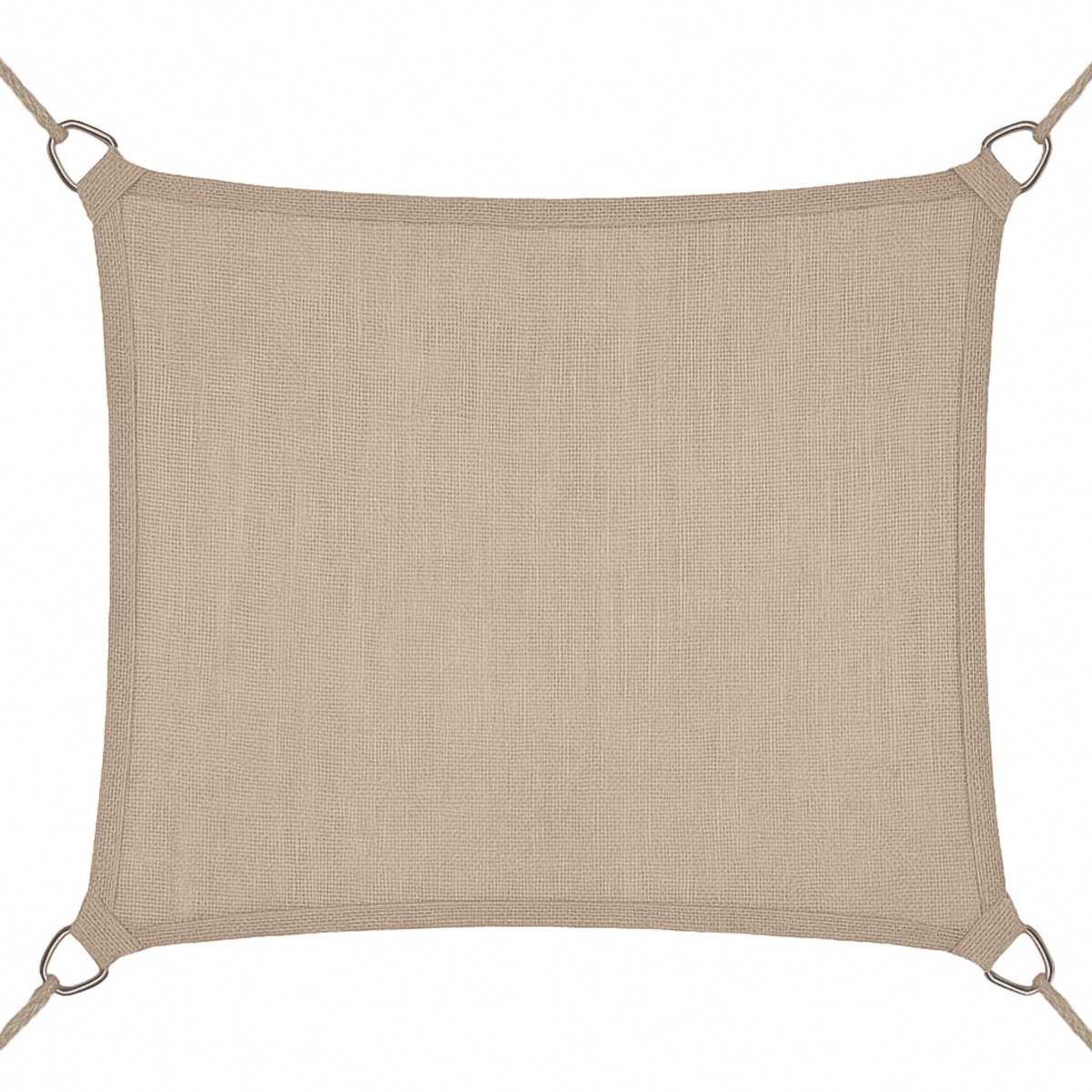 Cohoso® Schaduwdoek Jute Handgemaakt - 130x130cm - Zonwering Tuin - Terras en Balkon - Schaduwnet - Vierkant - Natuurlijk - Jute - Kokosnet