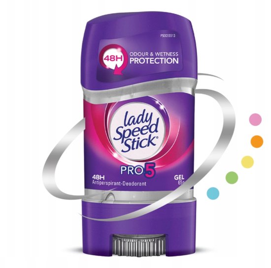 Lady Speed Stick Pro Gel Déodorant 5 en 1 - Naturellement Fris et Séduisant - Un Geur Envoûtant pour les Femmes Irrésistibles - 65g