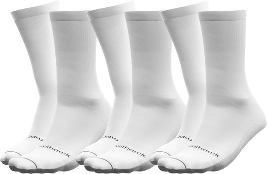 Lot de 3 paires de Chaussettes de marche Travelhawk - Chaussettes de marche homme et femme - Chaussettes de marche trekking - Tailles 39-42 - Wit