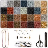 RICHLY® Luxurious Kralen Set - inclusief E-BOOK - luxe goud & herfstkleuren - sieraden armbandjes maken meisjes & dames