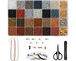 RICHLY® Luxurious Kralen Set - inclusief E-BOOK - luxe goud & herfstkleuren - sieraden armbandjes maken meisjes & dames