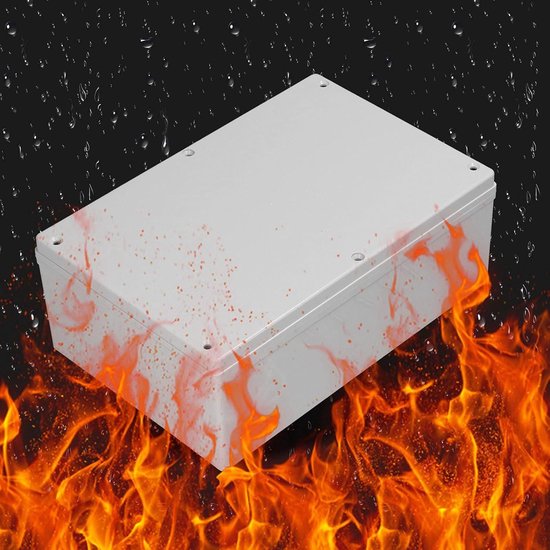 Universele elektrische behuizing, IP65 weerbestendige stofdichte projectbox voor elektrische behuizing, elektronische kunststof behuizing met rubberen stop, 255x200x120mm