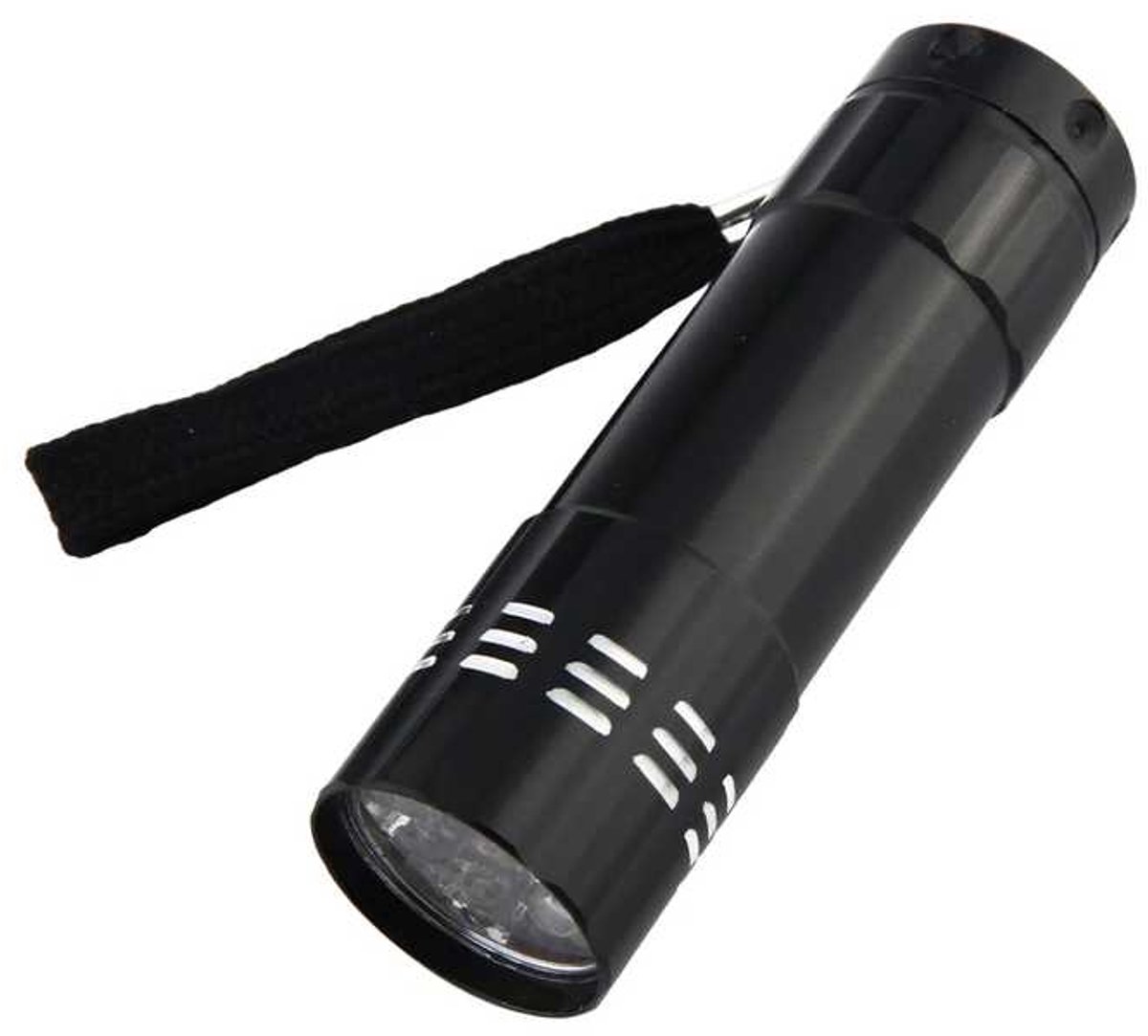 LED UV zaklampje - Mini Zaklamp - Zwart - UV -9 LED's - Aluminium - Paars Licht - 8CM - CHPN