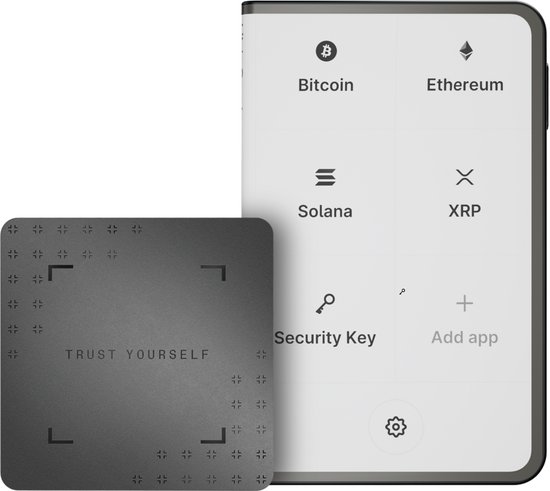 Ledger Stax – Hardware Crypto Wallet met Touchscreen – Ondersteunt 15.000+ Coins & NFT’s – Bluetooth, USB-C & Draadloos Opladen – Voor Bitcoin, Ethereum & Ledger Live App