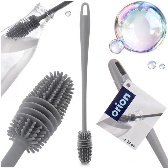Flessenborstel Silicone 32,5 cm - Flessenreiniger - Flessenrager - Schoonmaakborstel - Borstel voor Flessen — afbeelding 3