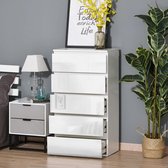 Sweiko Ladekast - 5 Lades - 55 × 34 × 100 cm - Wit