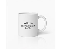 Kerst Koffiemok – "Ho Ho Ho, Hier Komt de Koffie" – Feestelijk Cadeau voor Koffieliefhebbers tijdens de Feestdagen