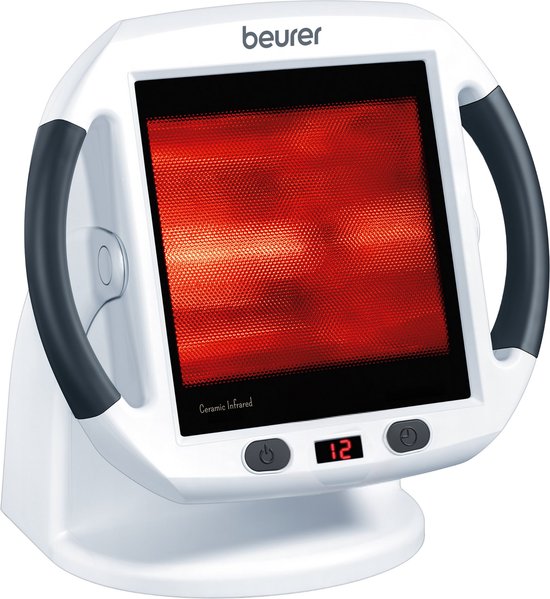 Beurer IL 50 Infraroodlamp - Voor o.a. Spieren, Gewrichten en bij Verkoudheid - Keramisch Glas voor Veilige Bestraling met 100 % UV blokkering - Nieuwste trend in Huidverbetering - Groot Stralingsveld (30 x 40 cm)