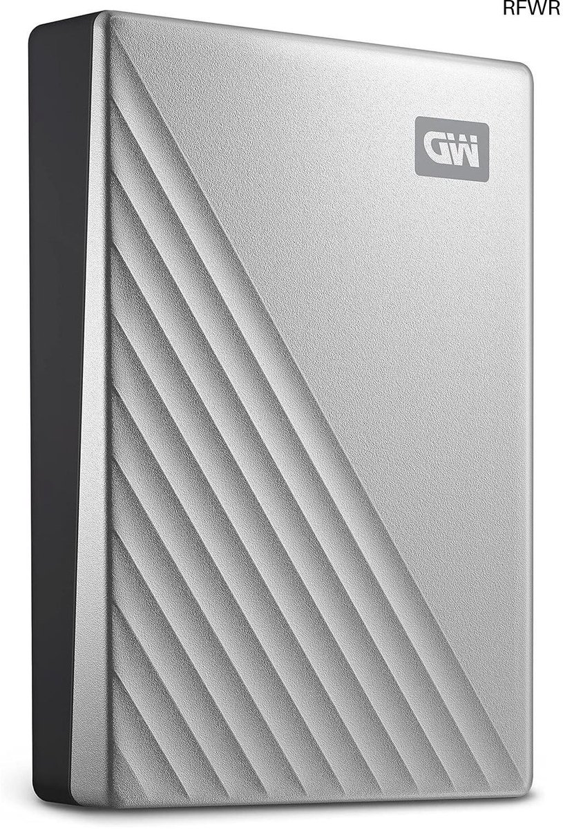 RFWR® Draagbare externe harde schijf 4 TB - USB-C, compatibel met PC, Xbox en PS4, met 256-bits AES-hardwareversleuteling
