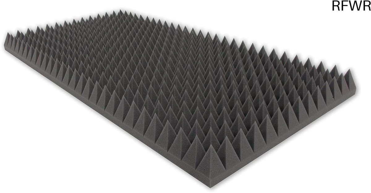 RFWR® Piramideschuim 100x50x7 voor Akoestische Geluidsisolatie