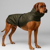 HUNTER Hondenregenjas MILFORD, kleur: oranje, ergonomische pasvorm, individueel verstelbaar, ritssluiting voor harnasdragers, onderhoudsvriendelijk & wasbaar op 30 °C, maat: 30